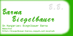 barna biegelbauer business card